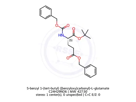 Chemical structure of 5-benzyl 1-(tert-butyl) ((benzyloxy)carbonyl)-L-glutamate