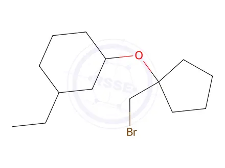 Chemical structure of 1-((1-(Bromomethyl)cyclopentyl)oxy)-3-ethylcyclohexane