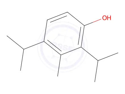 Chemical structure of diisopropyl-m-cresol
