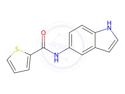 Chemical structure of N-(1H-indol-5-yl)thiophene-2-carboxamide