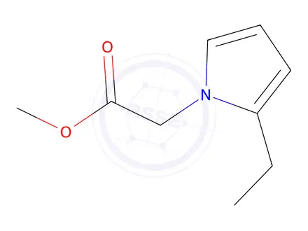 Chemical structure of 1H-Pyrrole-1-aceticacid,2-ethyl-,methylester(9CI)