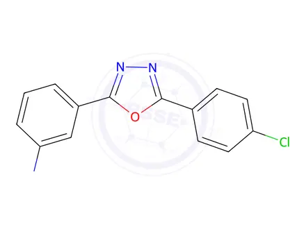 Chemical structure of 3-(5-(4-Chlorophenyl)-1,3,4-oxadiazol-2-yl)aniline