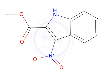 Chemical structure of METHYL 3-NITRO-1H-INDOLE-2-CARBOXYLATE