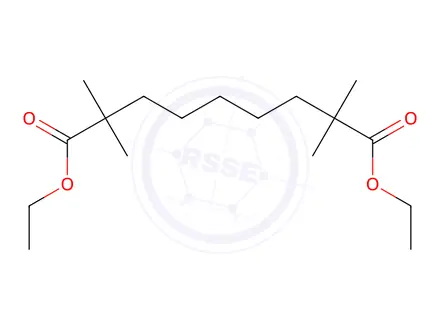 Chemical structure of diethyl 2,2,8,8-tetramethylnonanedioate