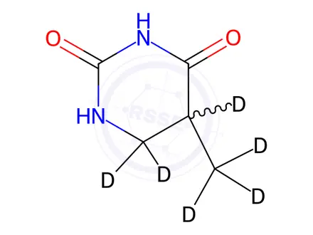 Chemical structure of 5,6-Dihydro Thymine-d6