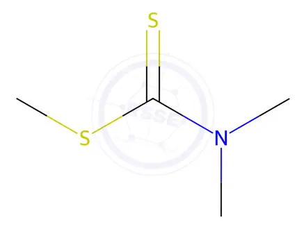 Chemical structure of Methyl Dimethyldithiocarbam?ate