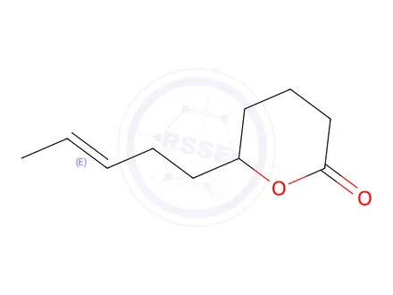 Chemical structure of (E)-6-(Pent-3-en-1-yl)tetrahydro-2H-pyran-2-one