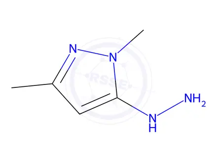 Chemical structure of 5-hydrazino-1,3-dimethyl-1H-pyrazole