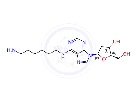 Chemical structure of N6-(6-Aminohexyl)-2’-deoxyadenosine