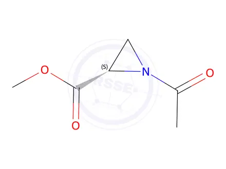 Chemical structure of 2-Aziridinecarboxylicacid,1-acetyl-,methylester,(2S)-(9CI)