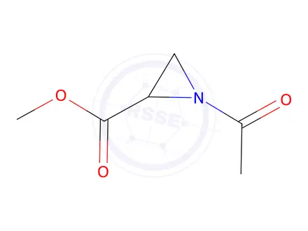 Chemical structure of 2-Aziridinecarboxylicacid,1-acetyl-,methylester(9CI)