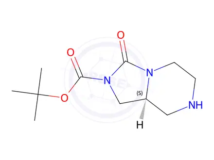 Chemical structure of Tert-butyl (S)-3-oxohexahydroimidazo[1,5-a]pyrazine-2(3H)-carboxylate