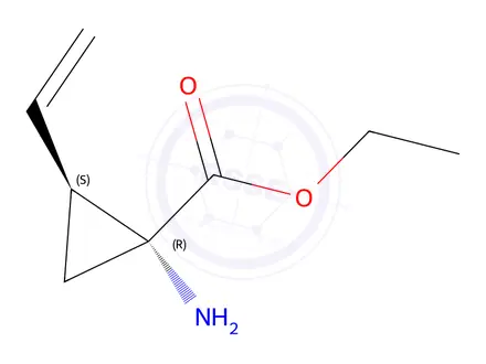 Chemical structure of (1R,2S)-1-Amino-2-ethenyl-cyclopropanecarboxylic acid ethyl ester 4-methylbenzenesulfonate