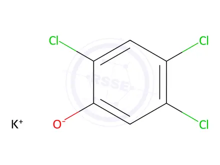 Chemical structure of potassium 2,4,5-trichlorophenolate