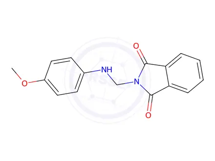 Chemical structure of 2-(((4-Methoxyphenyl)amino)methyl)isoindoline-1,3-dione