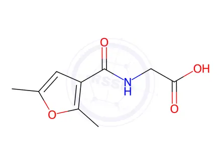 Chemical structure of [(2,5-Dimethyl-furan-3-carbonyl)-amino]-acetic acid