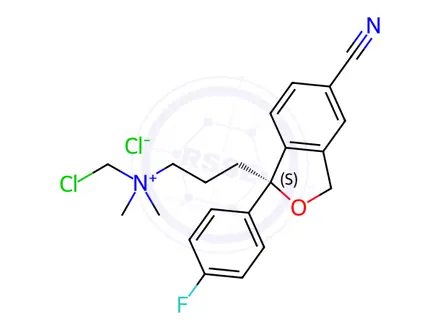 Chemical structure of N-Chloromethyl (S)-Citalopram