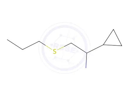 Chemical structure of [1-Cyclopropyl-2-(propylthio)ethyl]methylamine