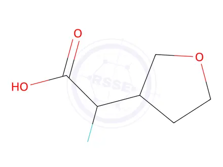 Chemical structure of 2-fluoro-2-(oxolan-3-yl)acetic acid