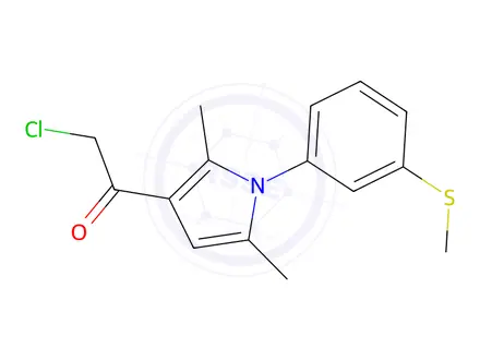 Chemical structure of 2-Chloro-1-{2,5-dimethyl-1-[3-(methylsulfanyl)phenyl]-1h-pyrrol-3-yl}ethan-1-one