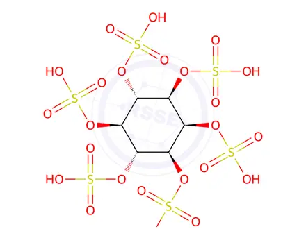 Chemical structure of myo-Inositol hexasulfate hexapotassium salt
