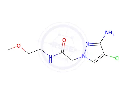 Chemical structure of 2-(3-Amino-4-chloro-1h-pyrazol-1-yl)-n-(2-methoxyethyl)acetamide