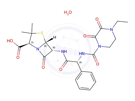 Chemical structure of Piperacillin Monohydrate