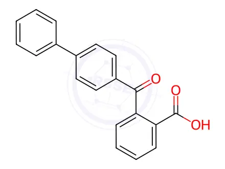 Chemical structure of o-(4-Biphenylylcarbonyl)benzoic Acid
