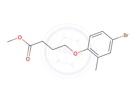 Chemical structure of methyl 4-(4-bromo-2-methylphenoxy)butanoate