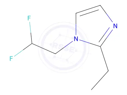 Chemical structure of 1-(2,2-difluoroethyl)-2-ethyl-1H-imidazole