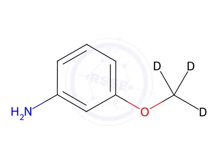 Chemical structure of 3-(methoxy-d3)aniline