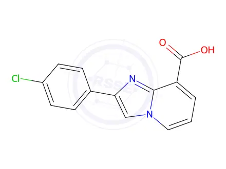 Chemical structure of 2-(4-Chloro-phenyl)-iMidazo[1,2-a]pyridine-8-carboxylic acid