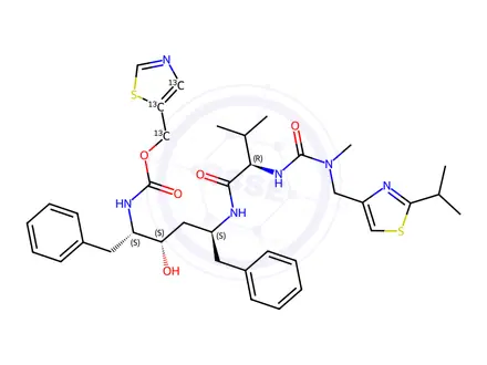 Chemical structure of Ritonavir-13C3