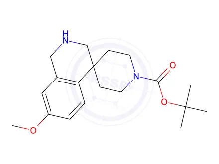 Chemical structure of Tert-butyl 7-methoxy-2,3-dihydro-1H-spiro[isoquinoline-4,4'-piperidine]-1'-carboxylate