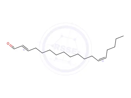 Chemical structure of (2E,13Z)-octadeca-2,13-dienal