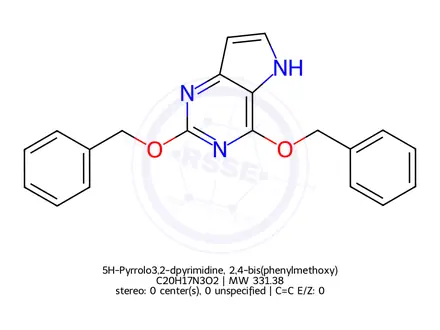 Chemical structure of 5H-Pyrrolo3,2-dpyrimidine, 2,4-bis(phenylmethoxy)-