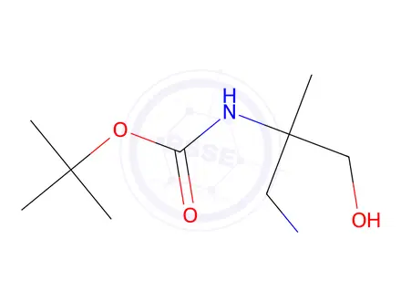 Chemical structure of tert-Butyl N-(1-amino-3-hydroxy-2-methylpropan-2-yl)carbamate