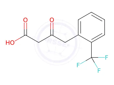 Chemical structure of 3-Oxo-4-(2-trifluoromethylphenyl)butanoic acid