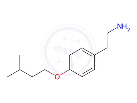 Chemical structure of 2-[4-(3-methylbutoxy)phenyl]ethanamine