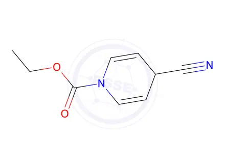 Chemical structure of 1(4H)-Pyridinecarboxylic acid, 4-cyano-, ethyl ester