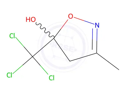 Chemical structure of 3-Methyl-5-(trichloromethyl)-4,5-dihydroisoxazol-5-ol