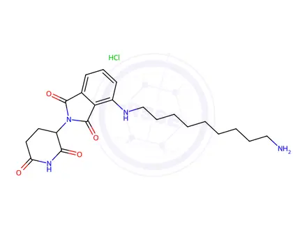 Chemical structure of Pomalidomide-C9-NH<SUB>2</SUB> hydrochloride
