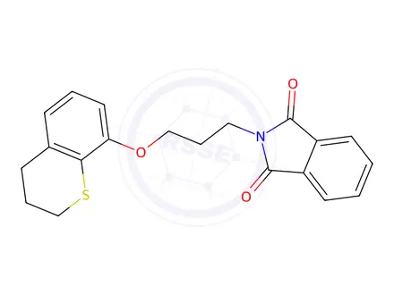 Chemical structure of 2-(3-thiochroman-8-yloxypropyl)isoindole-1,3-dione