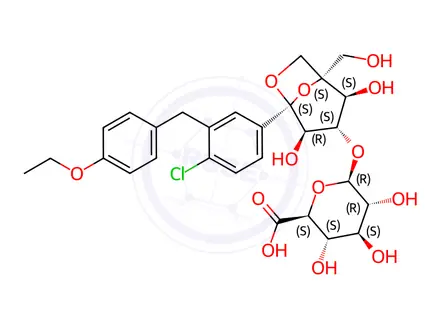 Chemical structure of Ertugliflozin-3-O-β-Glucuronide