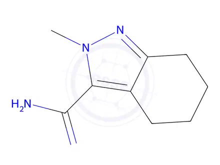 Chemical structure of 2-Methyl-4,5,6,7-tetrahydro-2H-indazole-3-carboximidamide
