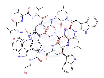 Chemical structure of Gramicidin