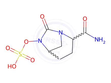 Chemical structure of Sulfuric acid, mono[2-(aminocarbonyl)-7-oxo-1,6-diazabicyclo[3.2.1]oct-6-yl] ester