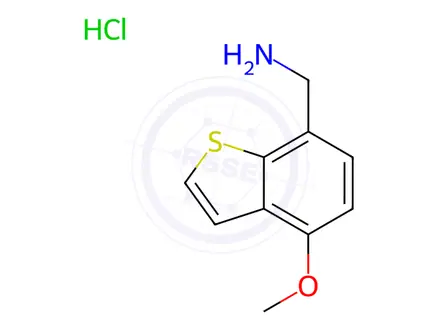 Chemical structure of (4-Methoxybenzo[b]thiophen-7-yl)methanamine hydrochloride
