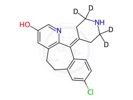 Chemical structure of 3-Hydroxy Desloratadine-d4
