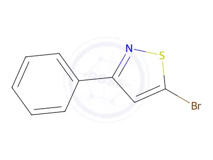 Chemical structure of 5-bromo-3-phenylisothiazole